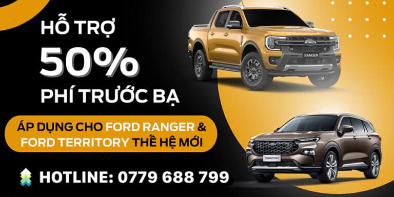 Hỗ trợ 50% phí trước bạ với dòng Ford Ranger & Territory thế hệ mới